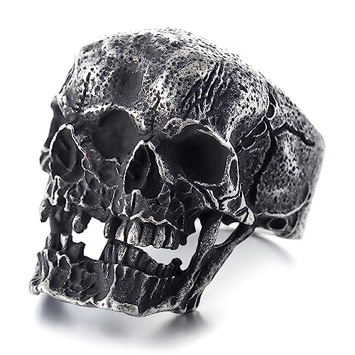 Image of 2023 Skull Ring Cool Evil Death Punk Rock Stainless Steel Rings Aly Style Jewelry