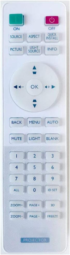 INTECHINGRCA011 Projector Remote Control for BenQ DW921, DX920, L6000, LK952, LK953ST, LK990, LU950, LU951, LU951ST, SU922+, SW921+, SX920+