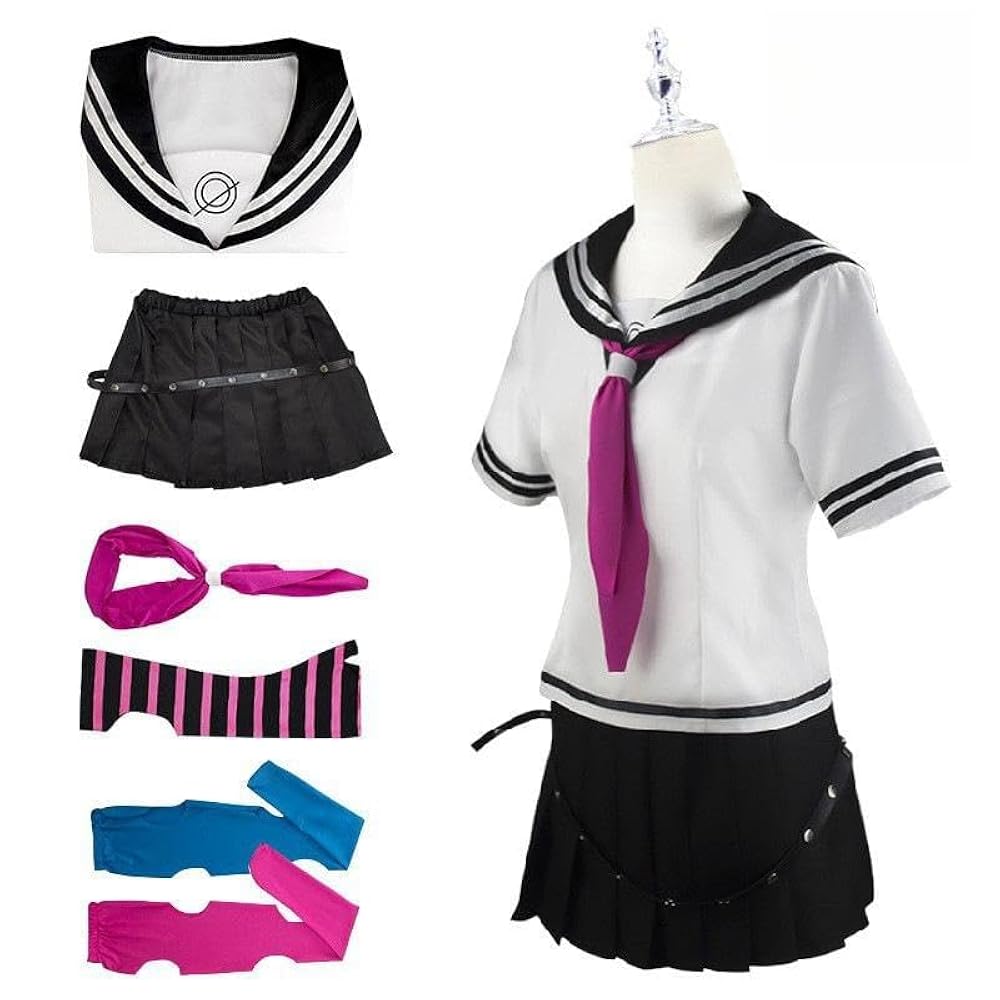 【新品】ダンガロンパ 澪田唯吹 制服コスプレ衣装 ウィッグ付き 一式セット ダンガンロンパ】澪田唯吹 制服 コスプレ 衣装 高品質 スーパー