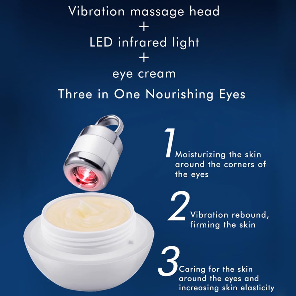 Retinol Eye Cream, containing hyaluronic acid and EUGLENA GRACILIS, 1.76 ounces, vibration induction, brightening and smoothing the eyes, smoothing the skin, moisturizing, suitable for all skin types - Image 6