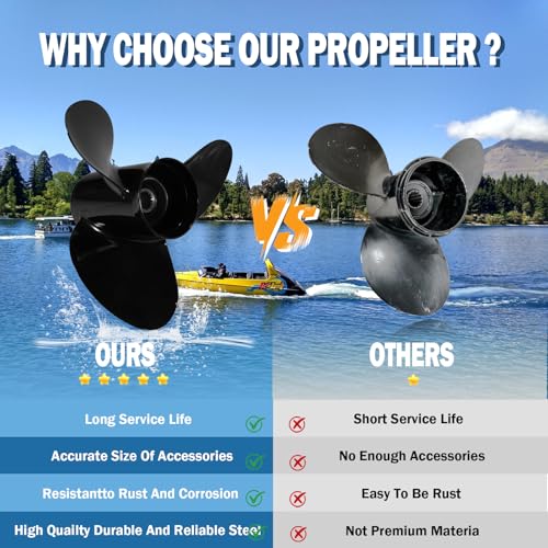 Image of Aluminum 14x17 Outboard Boat Propeller for Suzuki Engines DF50 /60 /70 /90 /100 /115 /140HP OEM 58100-90J01-019 15 Spline Tooth 3 Blades RH