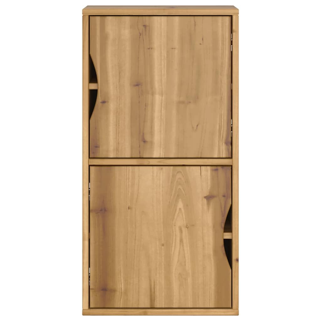 Armadietto Laterale ODDA Bianco - Credenza Rustica In Legno Di Pino Con Cassetto, Per Soggiorno E Cucina