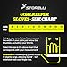 Storelli Gladiator Pro 3.0 Goalkeeper Gloves, Breathable High-Impact Hand Protection with 5 Removable Finger Spines, Premium Hand Grip for Soccer Goalies, 1 Pair, Black & Yellow, Size 11