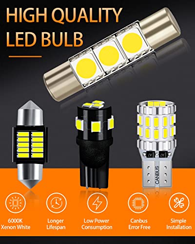 Kit de 8 Bombillas LED Blancas para Interior de Subaru WRX miniatura 2