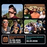 Helioclipse 50 szt. Okulary do oglądania zaćmienia Słońca 2026 - Zaufane do bezpośredniego oglądania zaćmienia Słońca - Certyfikat ISO 12312-2 - Bonus 10x filtr do telefonu