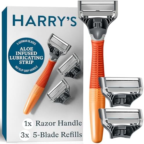 Amazon.com: Harry's Shaving Kit for Men - Razor Handle and 3 Razor ...