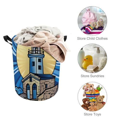 Panier à linge pliable grand format avec couvercle imperméable pour la maison