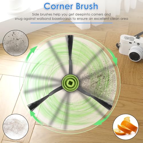 Image of (20 Pack) Combo 10 Max Replacement Parts Compatible with iRobot Roomba Combo j7 / Combo j7+ / Comboj9+ / Combo 10 Max Robot Vacuum, 8 HEPA Filters, 8 Side Brushes, 2 Sets Roller Brushes