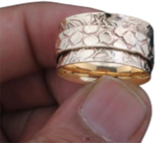 Spinner Ring Women, 925 Silver Ring, Handmade Ring Silver, Unique Spinner Ring, Worry Spinner Rings, Wide Band Ring, Fidget Spinner Ring, Spinner