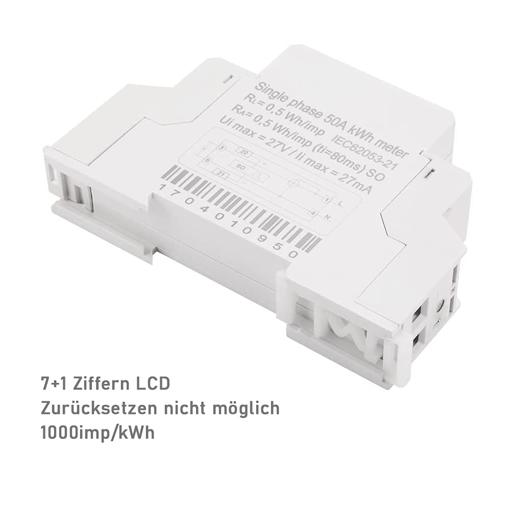 CONTATORE TRIFASE LCD contatore di corrente 3 fasi 4 fili 80 A rovere