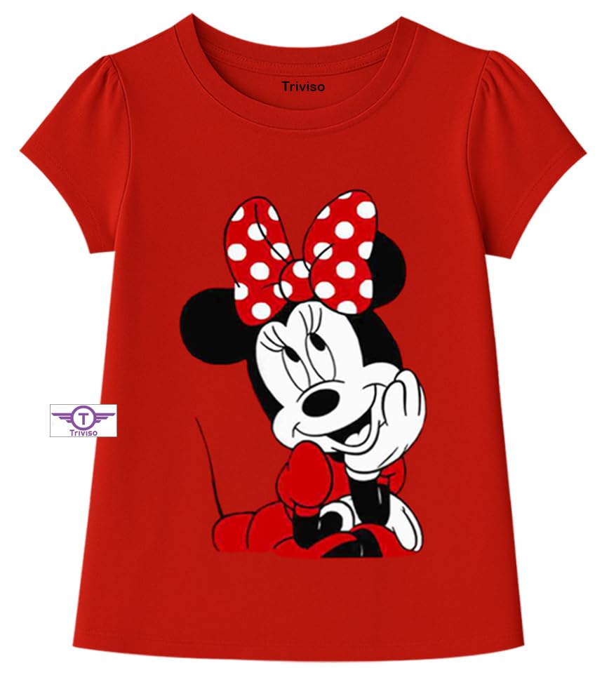 Image of Kid Girls Cotton T Shirts Regular Tops for 2 Year to 11 Years Pack of 5