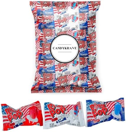 Amazon.com : Ring Lollipops Cherry & Blue Raspberry Pops - 30 Count ...