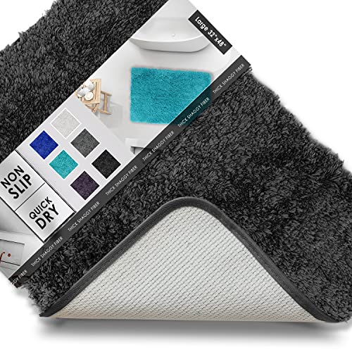 Clara Clark Bathroom Rugs, Ultra Soft Shaggy Bath Rugs - Bath Mats for Bathroom, Machine Wash, Non Slip Backing Rubber, 32 x 48,
