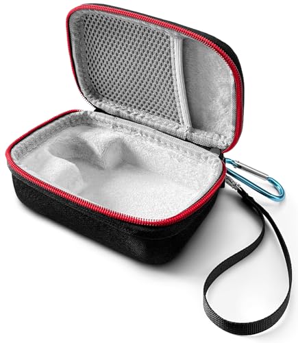 Geiomoo EVA Hard Carrying Case for JBL Go 3 Speaker, Portable Storage Cover with Carabiner and Strap (Black)