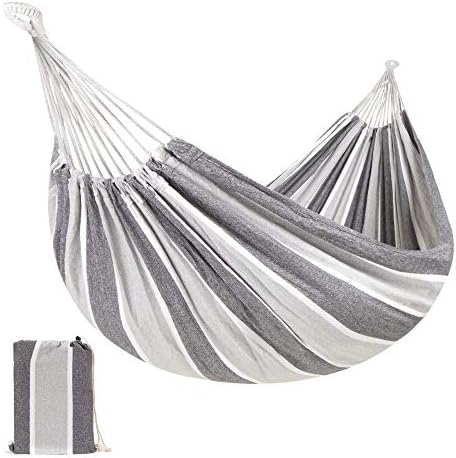 Best Choice Products 2-Person Indoor Outdoor Brazilian-Style Cotton Double Hammock Bed w/Portable Carrying Bag – Steel