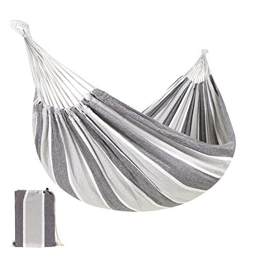 Best Choice Products 2-Person Brazilian-Style Cotton Double Hammock Bed w/Portable Carrying Bag Steel
