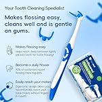 Extra Clean Dental Floss Kit|Professional Oral Care Flosser|Ergonomic Handle|BPA Free|Mint|One Flosser & Flosser Refill Head 29 ea - Image 3