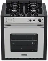 Fogao de Embutir 4 Bocas Venax Gaudi Platinum Vitreo Inox Gas GLP 127V