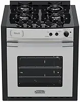 Fogao de Embutir 4 Bocas Venax Gaudi Platinum Vitreo Inox Gas GLP 127 V