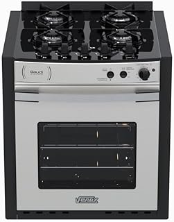 Fogao de Embutir 4 Bocas Venax Gaudi Platinum Vitreo Inox Gas GLP 127 V