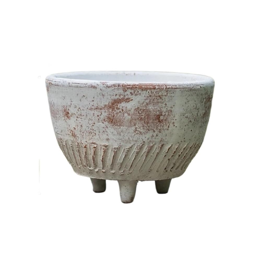 XBGfdySD Dia14 cm Round Small Plant Pots, Indoor Outdoor Clay Planters with Drainage Holes, Rustic Flower Pot Dining Table Ornament