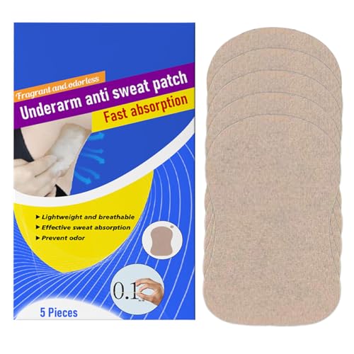 Almohadillas para el sudor en las axilas,Almohadillas para el sudor en las axilas | 5 uds parches para el sudor almohadillas de absorción del sudor,Reduce el olor Protector ligero contra el sudor Como