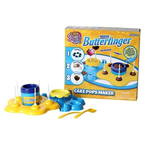 AMAV Toys Cake Pops Butterfinger Maker Toy- DIY Make Your Delicious Butterfinger - Easy to Bake Tasty & Delicious Cake Pops Within 30 Seconds - No Oven Needed - Perfect Birthday Present for Kids Aged Cover