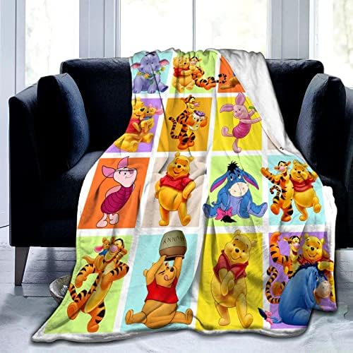 Anime Blanket Flannel Fleece Throw Blankets Super Soft Cozy Warm Plush Bedding for Sofa Living Room Bedroom 60"x50"