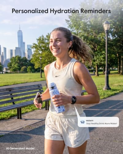 Image of WaterH BOOST Smart Water Bottle Tracker with Reminder to Drink Water, 32oz | Double Wall Vacuum Insulated Stainless Steel, BPA-Free, Leakproof, Wide Mouth for Office, Back to School Supplies
