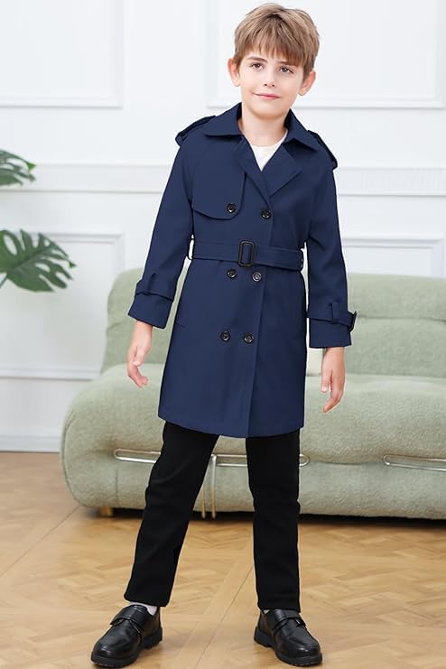 Image of Cromoncent Kids Rain Jacket, Raincoats Lightweight Waterproof Trench Coat for Boys Girls