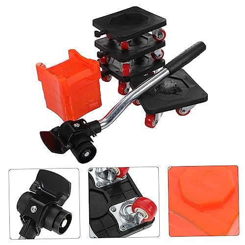 Deslizadores de muebles Luxshiny en plástico negro para camas y lavadoras en mármol 5