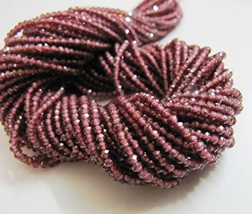 Natural Garnet Rondelle Faceted 2mm Beads fil de 13 à 14 inches