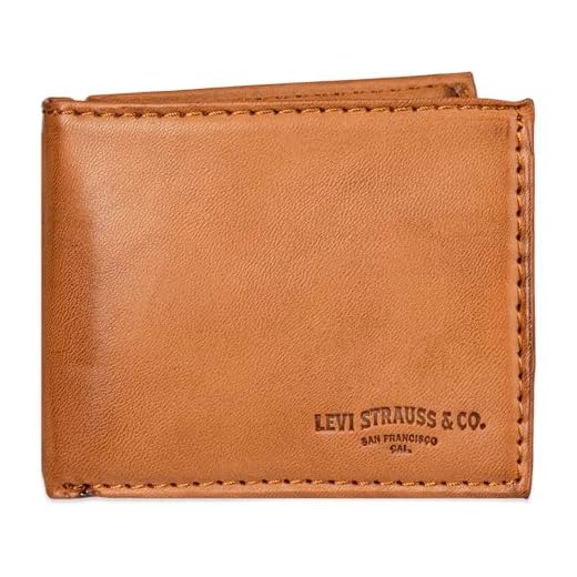Levi's Men's Rid Blocking Extra Capacity Leather Slimfold Wallet