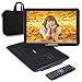 NAVISKAUTO 19" Portable DVD Player with 16" Large Screen and Rechargeable Battery Support HDMI Input, 1080P Video, Sync Screen, Last Memory, AV in & Out, Region Free, USB TF Card