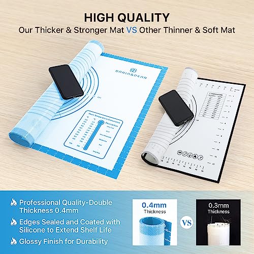 Image of Silicone Baking Pastry Mat,36 inch x 24 inch Large Non Stick Sheet Mat with Measurement, Non-slip Food Grade Dough Rolling Mat for Making Cookies,Macarons,Bread