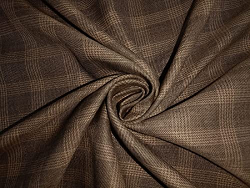 Tweed 12978 tissu épais marron au mètre pour ameublement et vêtement