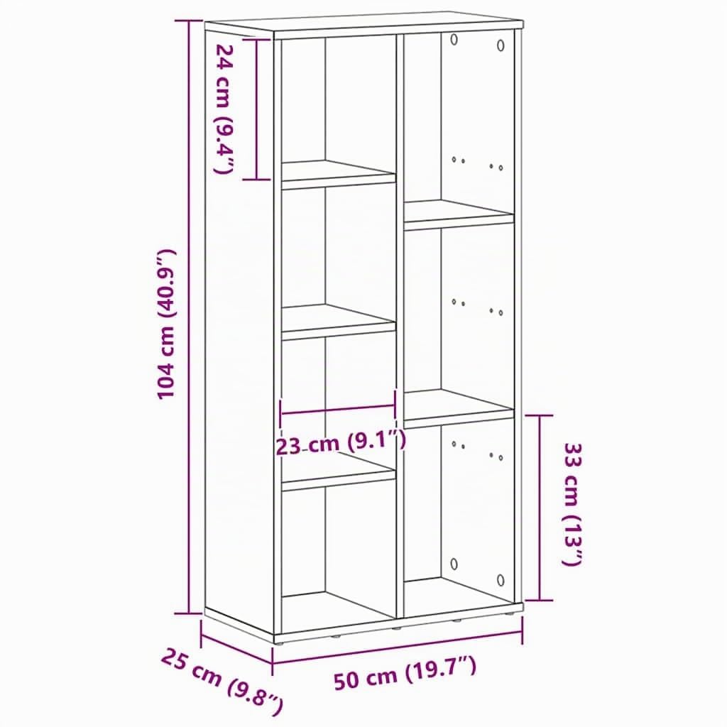 vidaXL Libreria in Legno Multistrato Scaffale per Documenti Colori Diversi