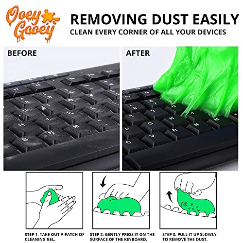 Scented Car Cleaning Gel For Detailing - Pack Of 4 Biodegradable Slime For Cleaning Car Interior - Perfect Keyboard Cleaner Gel To Make Your Car Shine - Auto Interior Cleaner (5.6Oz/Pcs) #TOP3