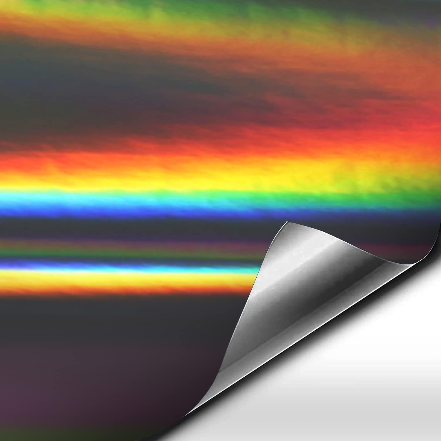 VViViD Black Holographic Lazer Chrome Air-Release Adhesive Vinyl Pinstripe Tape Roll (1 Inch x 20ft)