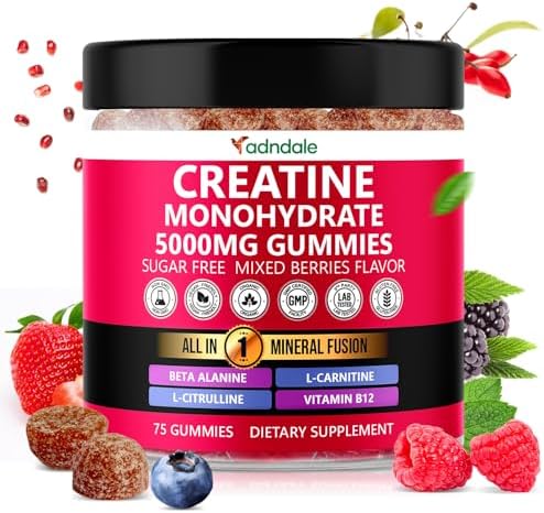 Adndale Creatine Gummies for Women & Men, 5000mg per Serving Crea...