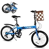 【Foldable Design + Detachable Basket】Our commuter bike features a foldable design, perfect for storing in your car trunk during long trips and convenient for keeping in your office while commuting. It also comes with a detachable white and brown bask...