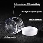 Patelai 4 Pieces Round Wide-mouth Leak Proof Plastic Container Jars with Lids for Travel Storage Makeup Beauty Products Face Creams Oils Salves Ointments DIY Making(1 Ounce,White) - Image 3