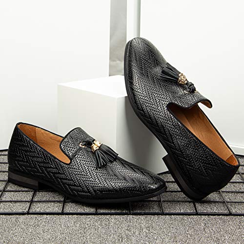Image of Meijiana Men's Velvet Loafers - Fashion Casual Low-Heel Dress Shoes for Men with Rubber Sole & Metal Buckle - Perfect Business & Formal Attire, Stylish Mens Shoes