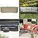 SunPatio Outdoor Sectional Curved Sofa Cover 150 Inch, Fits 3-4 Seater Curved Sofa, Heavy Duty Couch Cover with Waterproof Seam Taped, Patio Furniture Cover, 150