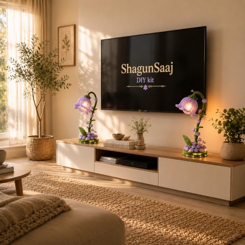 Image of ShagunSaaj Pipe Cleaner Flower Lamp DIY Kit for Kids and Adult Craft (Blush Pink)