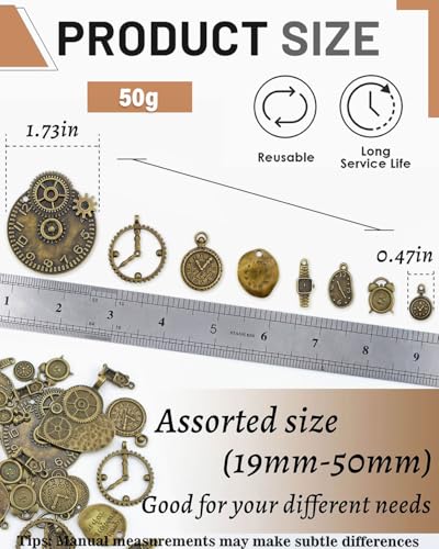 steampunk,steampunk accessoires,Antik Steampunk Anhänger Charms Metall Armbanduhr Zahnrad Charms Retro Zahnräder Schmuck für Handgemachte Accessoires DIY Dekorationen Anhänger Schmuck Machen – Bild 3