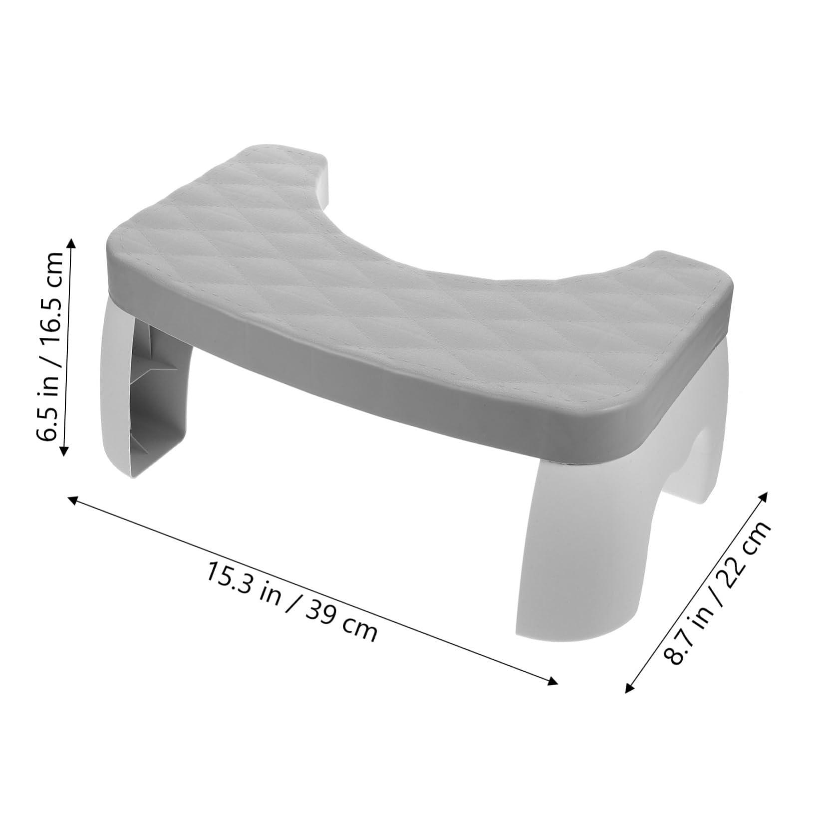 SOLUSTRE Squatting Footstool Slip Toilet Step Stool for Adults Compact Bathroom Footrest for Comfortable Posture Versatile Use as Footstool Toilet Stool Grey Color