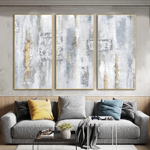 Toile art abstrait doré pour raviver un mur de salon vide