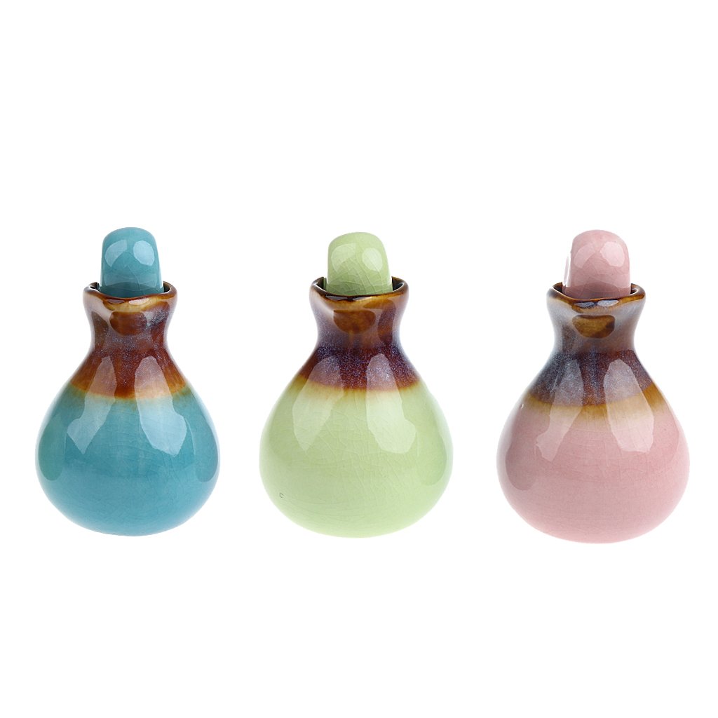 Beauty Salon Essential Oil Bottle Ceramic Container Jar Blue | | Natural & Alternative Remedies-image-34