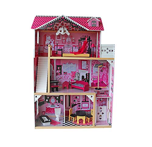 بيت الدمى الخشبي باربي هاوس هدية لعيد ميلاد فتاة بيت الدمى الملون لاميرتك الصغيرة او يمكن ان يكون رف للكتب Amazon Ae ألعاب